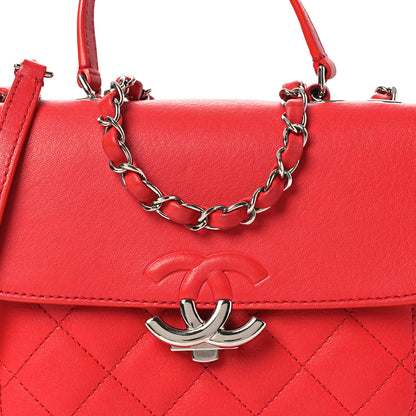 Chanel Goatskin Quilted Small CC Box Flap Red 8 of 12