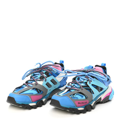 Balenciaga Mesh Nylon Womens Track Sneakers 39 Blue Black 3 of 11