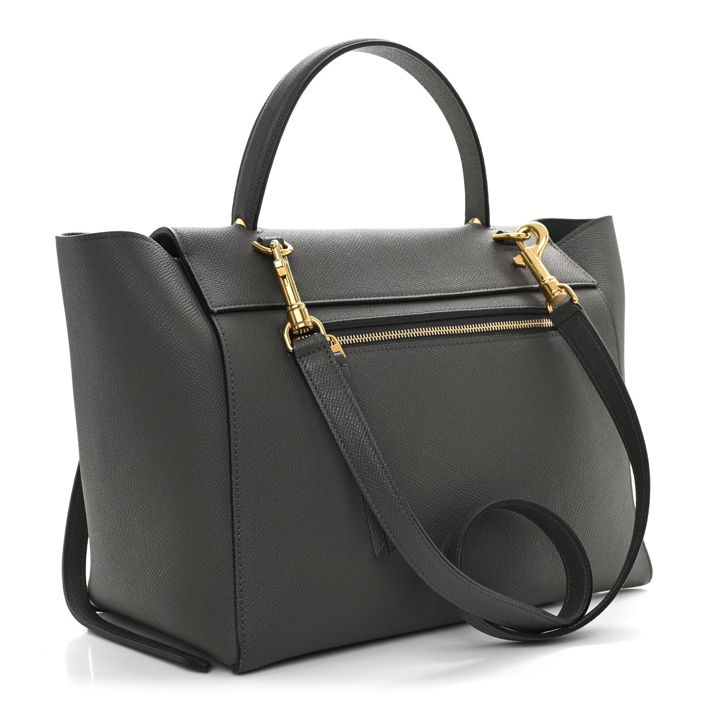 Grained Calfskin Mini Belt Bag Grey