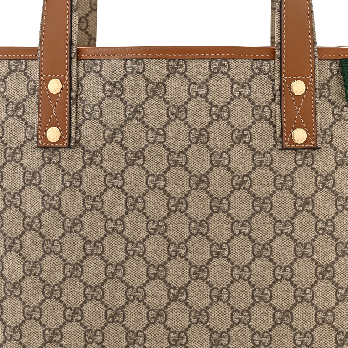 GG Plus Monogram Medium Signature Web Loop Tote Light Brown