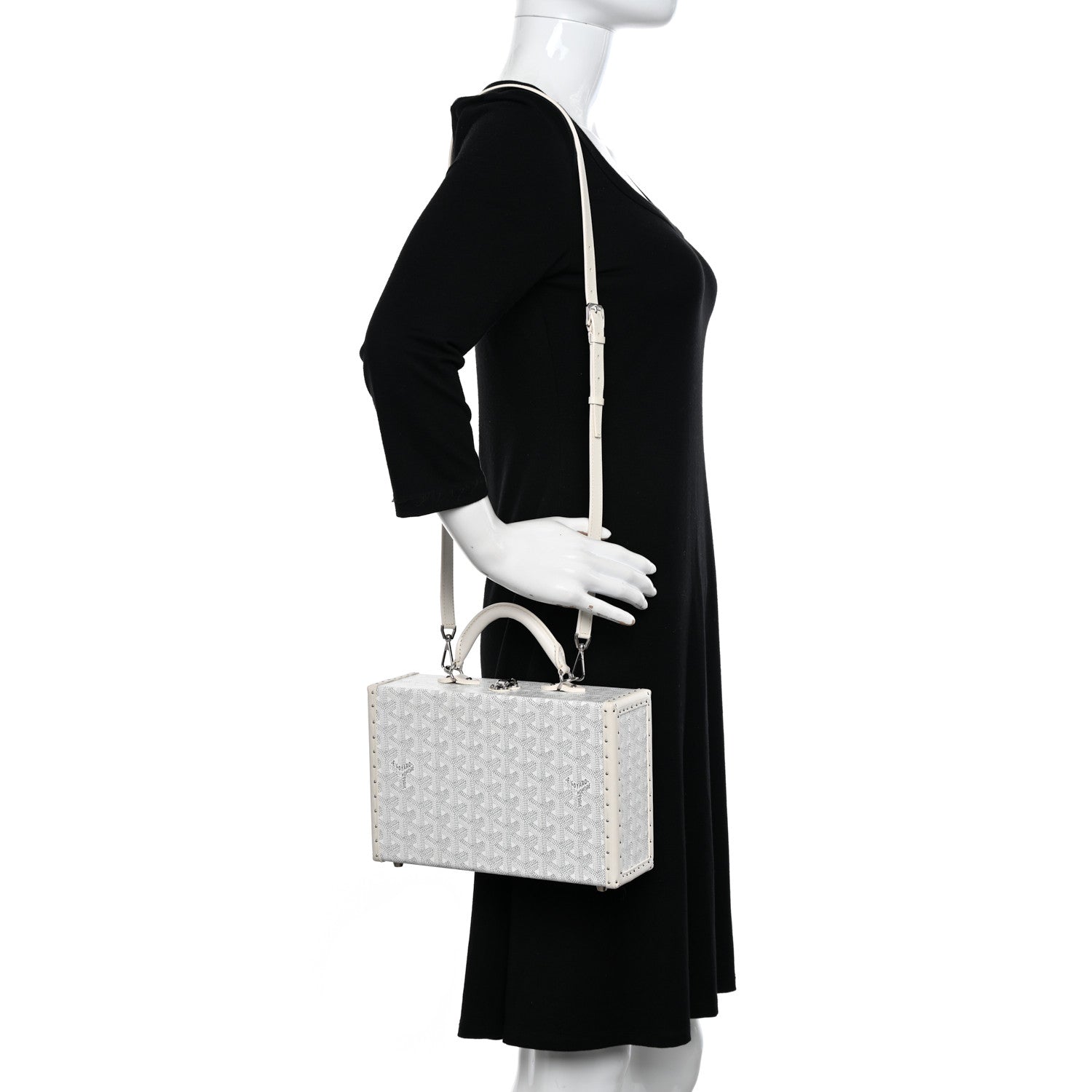 Goyard Goyardine Grand Hotel Trunk White 2 of 10