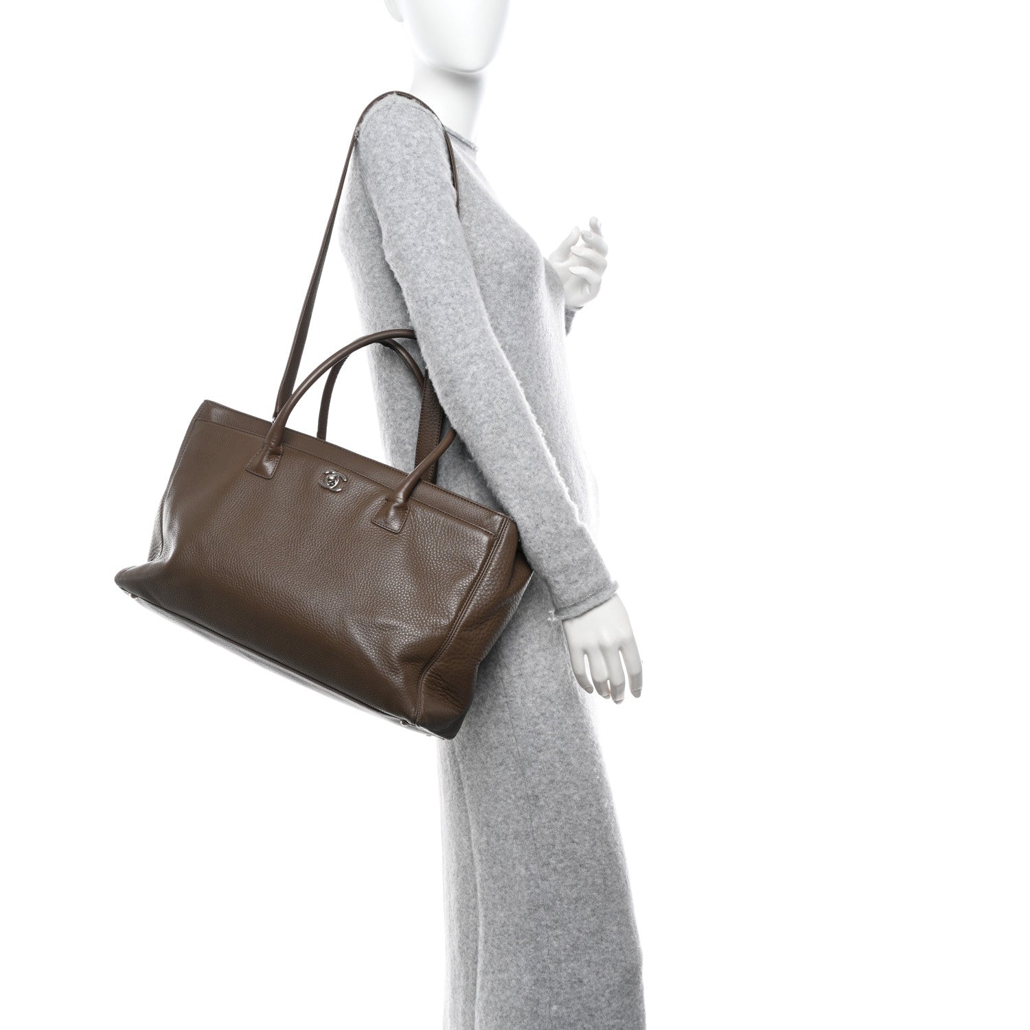 Chanel Deerskin Cerf Executive Shopper Tote Brown 2 of 22