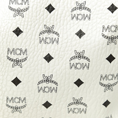 MCM Visetos Medium Project Reversible Shopper Tote White 10 of 19