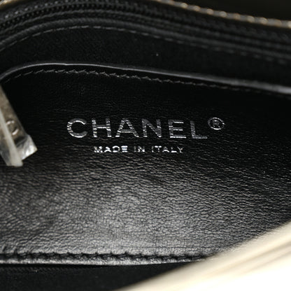 Chanel Patent Quilted Small Just Mademoiselle Bowling Bag Grey Black 5 of 9