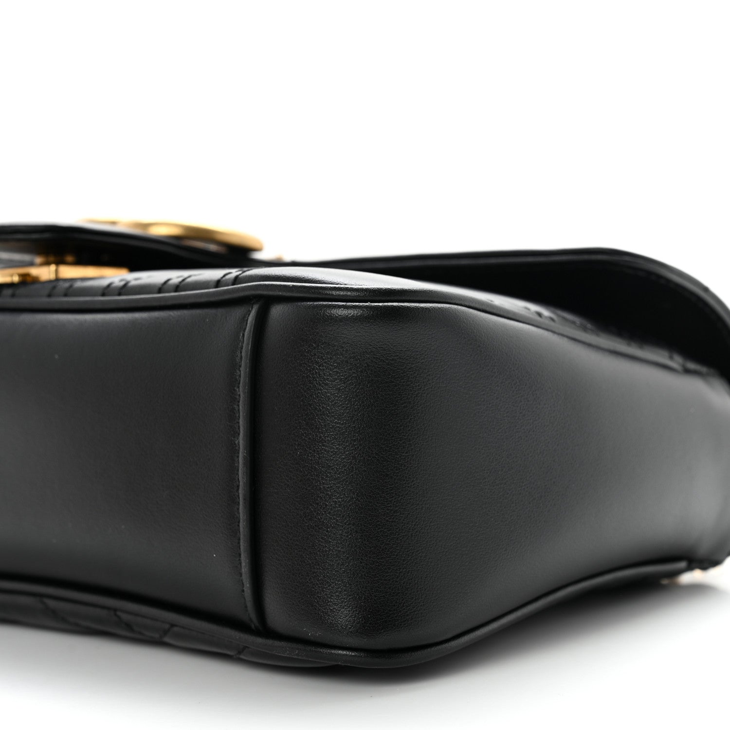 Gucci Calfskin Matelasse Small GG Marmont Shoulder Bag Black 8 of 8