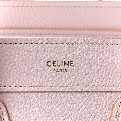 Celine Drummed Calfskin Nano Luggage Pale Pink 8 of 13