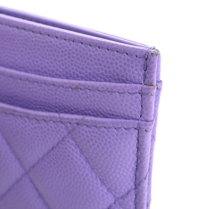 Chanel Caviar Quilted Card Holder Purple 11 of 13