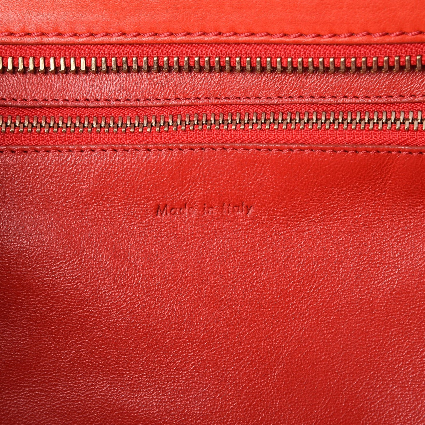 Pebbled Calfskin Mini Luggage Red