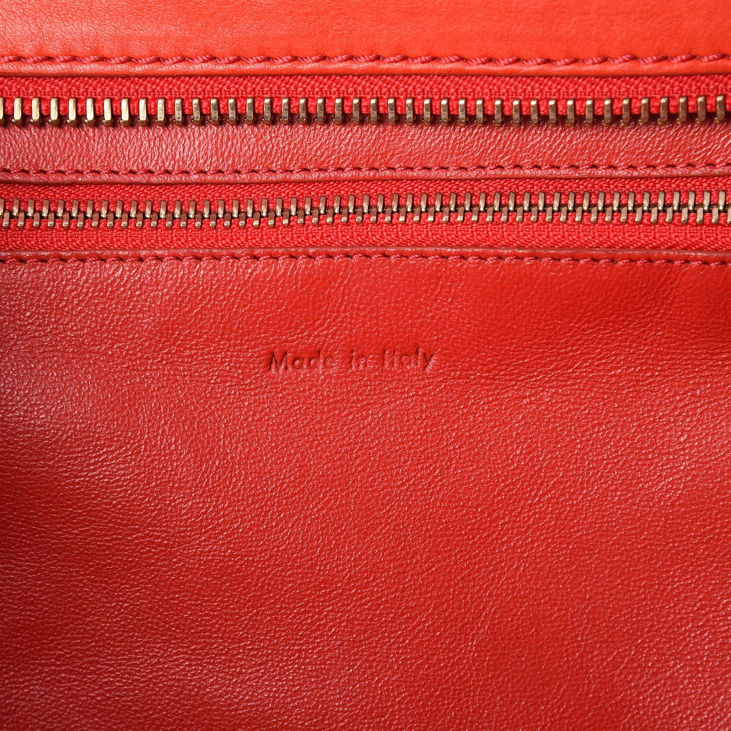 Celine Pebbled Calfskin Mini Luggage Red 6 of 9