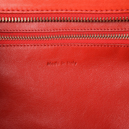 Celine Pebbled Calfskin Mini Luggage Red 6 of 9