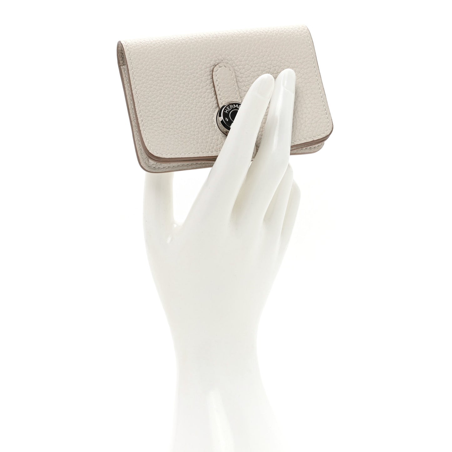 Togo Dogon Card Case Gris Perle