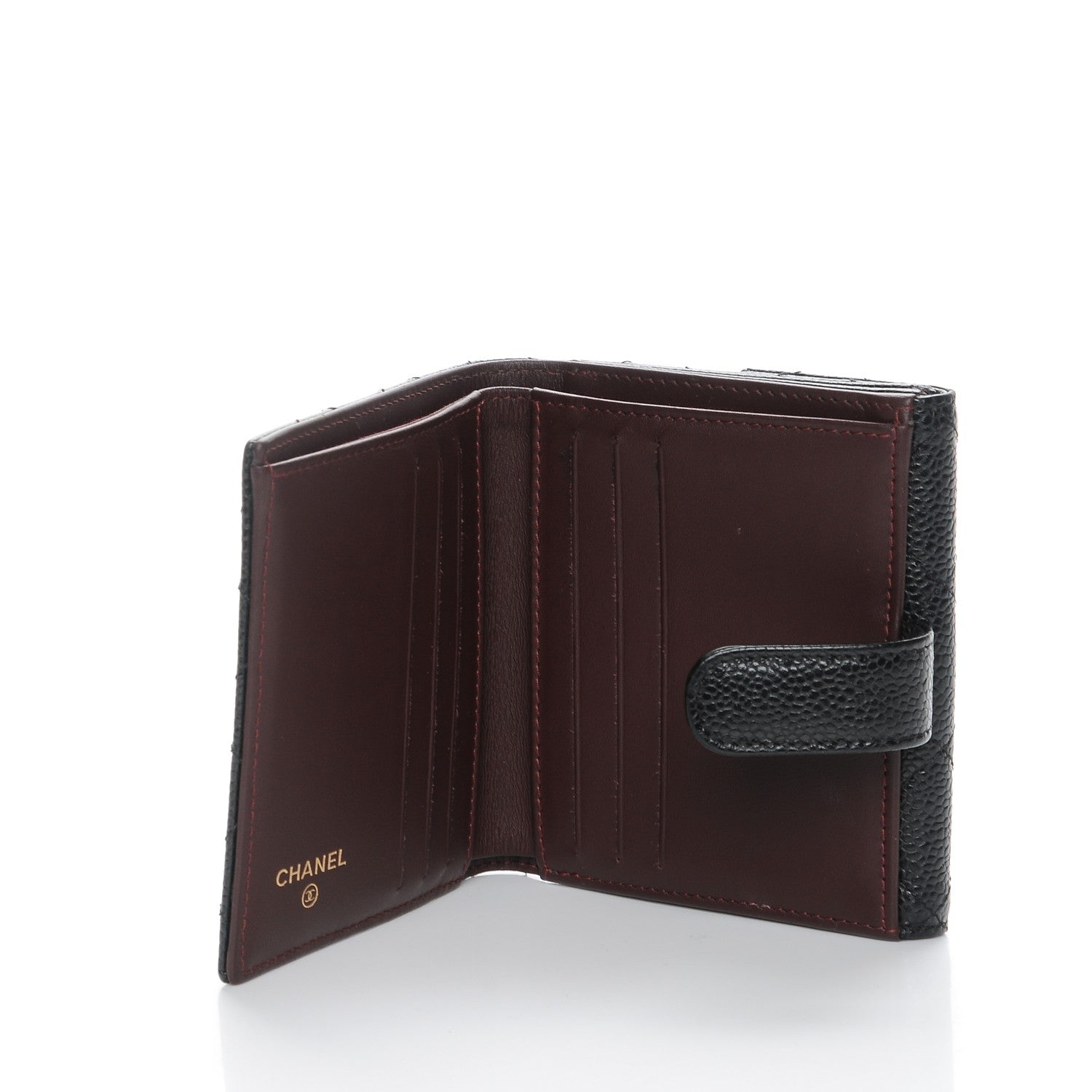 Chanel Caviar Quilted Compact French Flap Wallet Black 5 of 9