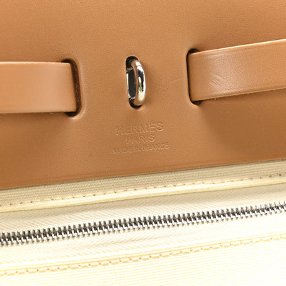 Hermes Vache Hunter Toile Officier Herbag Zip 31 PM Vanille Naturel Sable 7 of 11