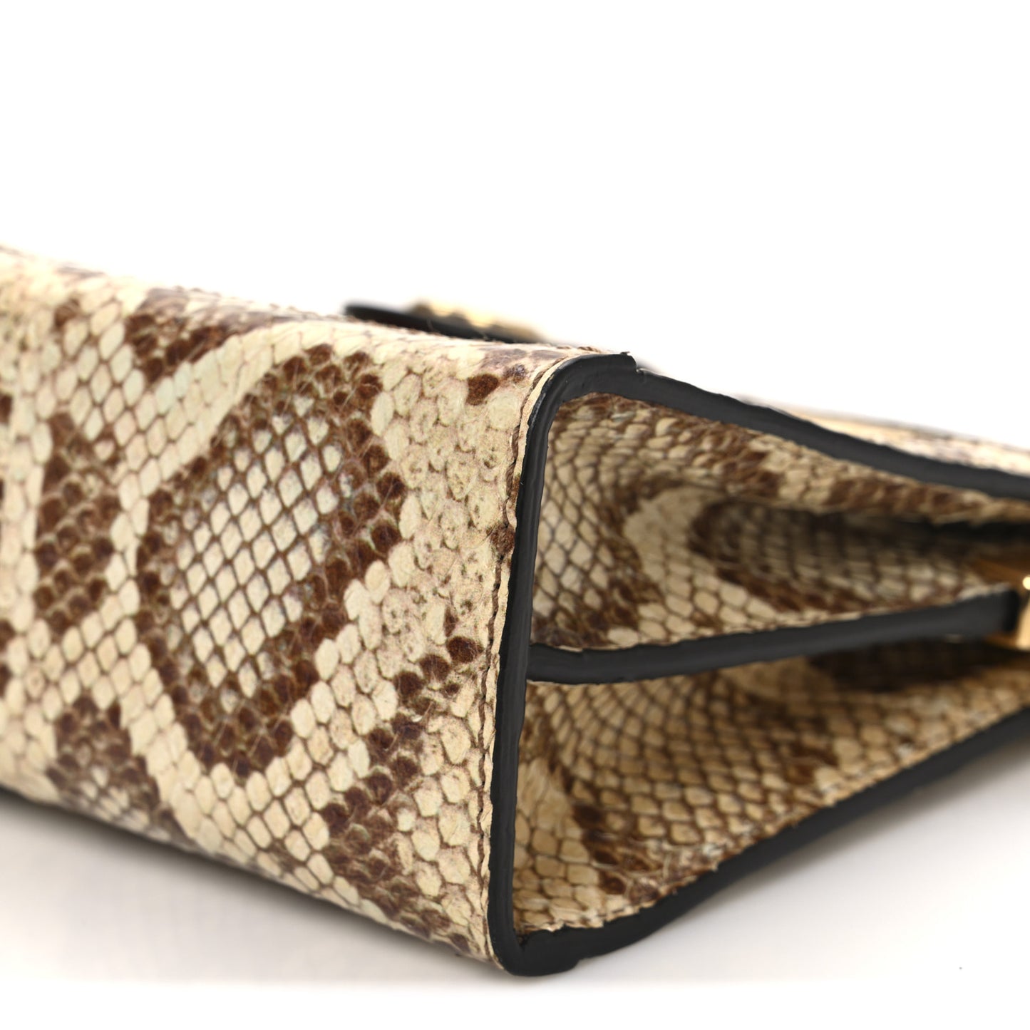 Raffia Elaphe GG Small Ophidia Chain Shoulder Bag Natural Cream Brown