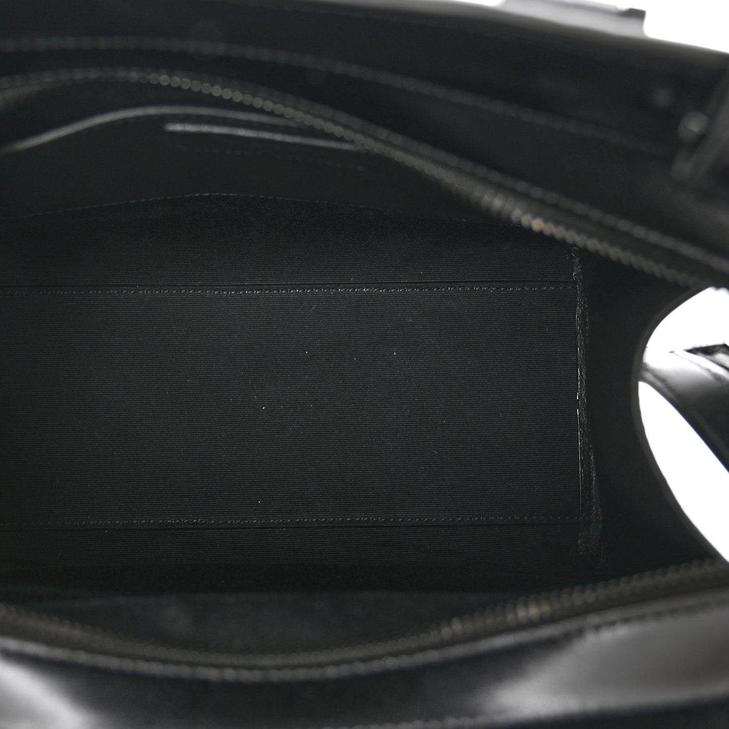 Shiny Calfskin Small Uptown Tote Black