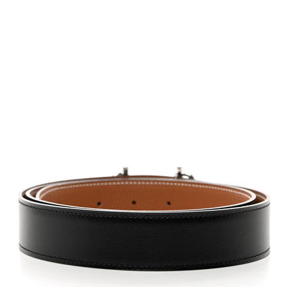 Hermes Box Togo 32mm Gamma Belt 90 36 Black Gold 3 of 7