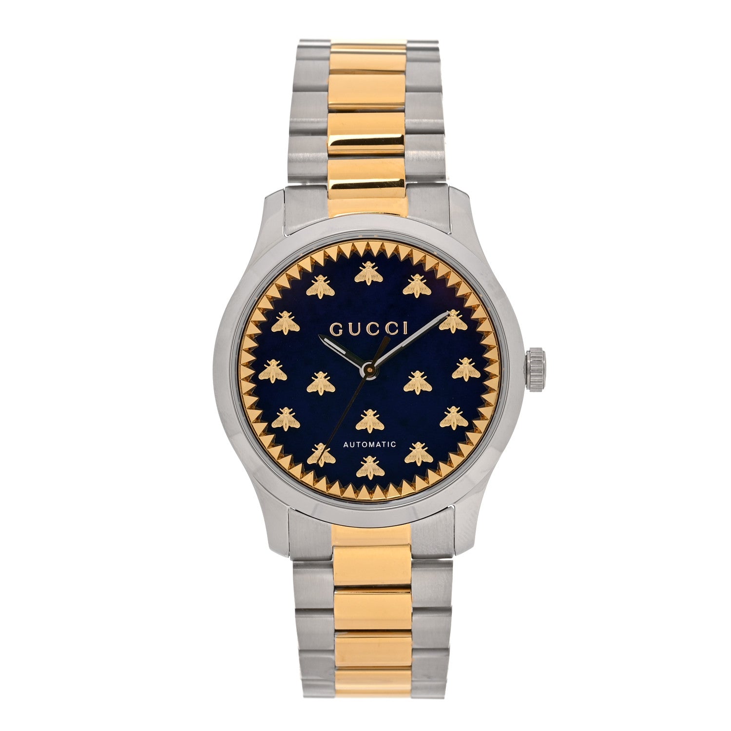 Gucci Stainless Steel 38mm G-Timeless Two Tone Bee Automatic Watch Blue 1 of 5