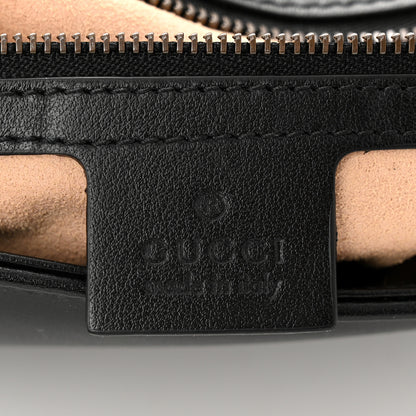Gucci Calfskin Matelasse Medium GG Marmont Shoulder Bag Black 6 of 10