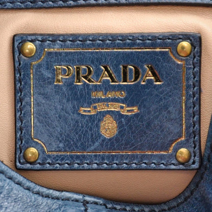 Prada Vitello Shine Hobo Denim 11 of 14