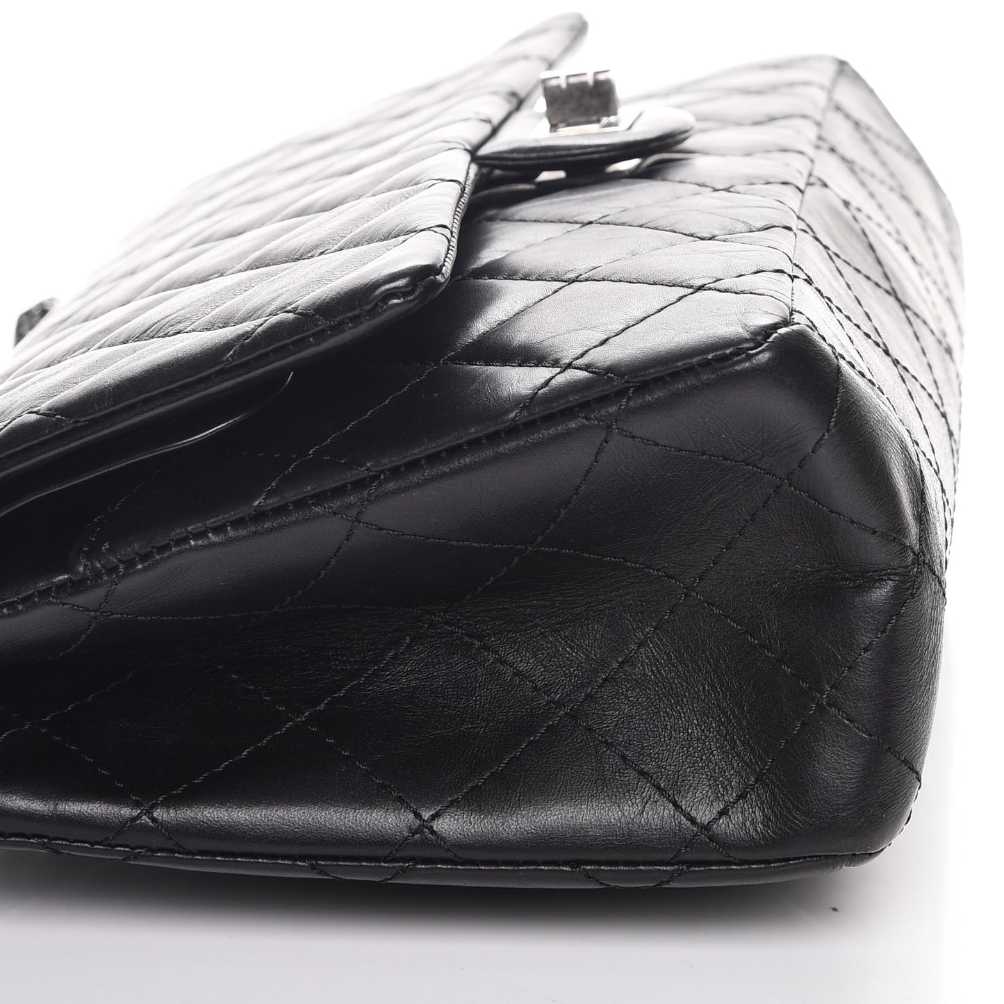 Aged Calfskin Quilted 2.55 Reissue 226 Flap Black