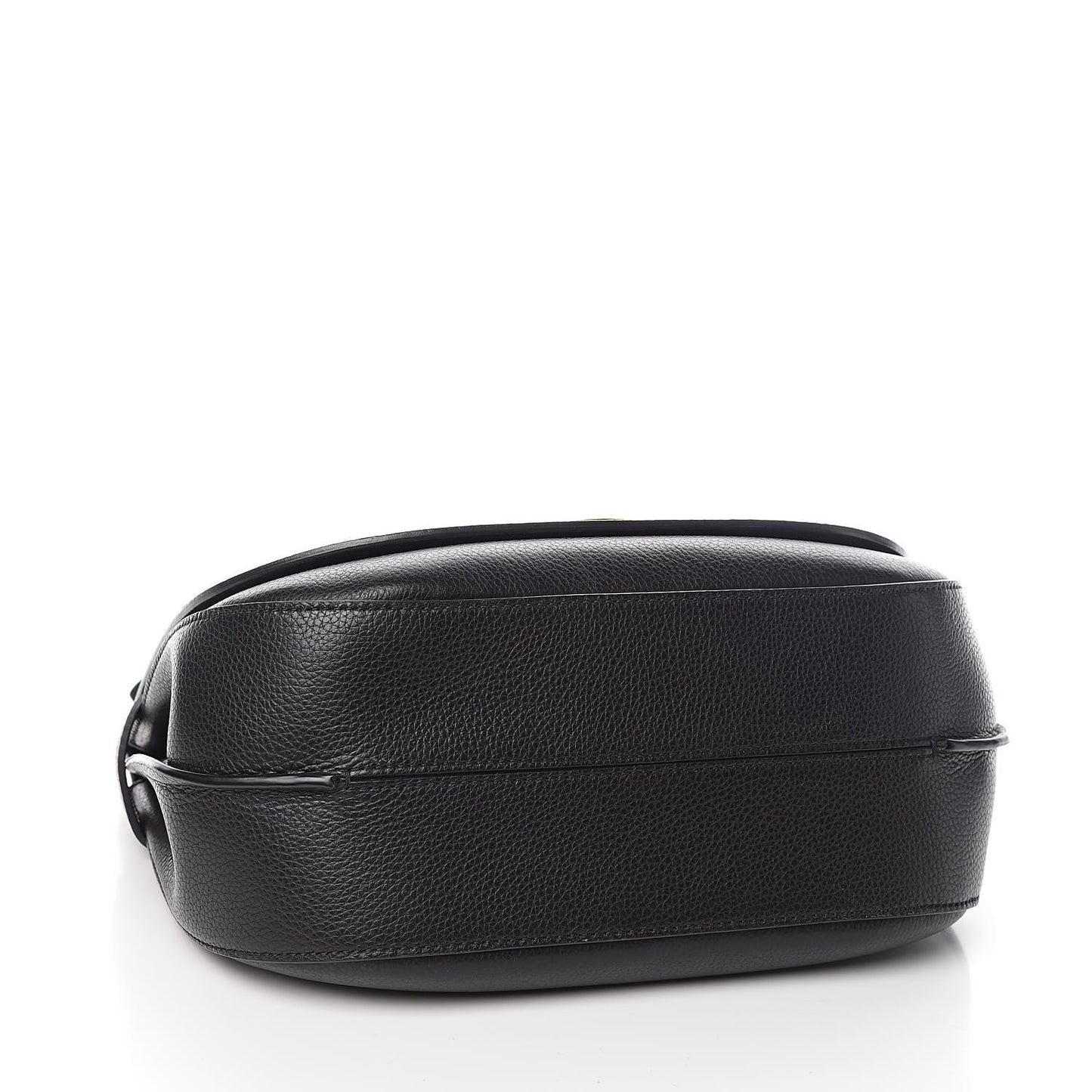 Small Classic Grain Calfskin Amberley Satchel Black