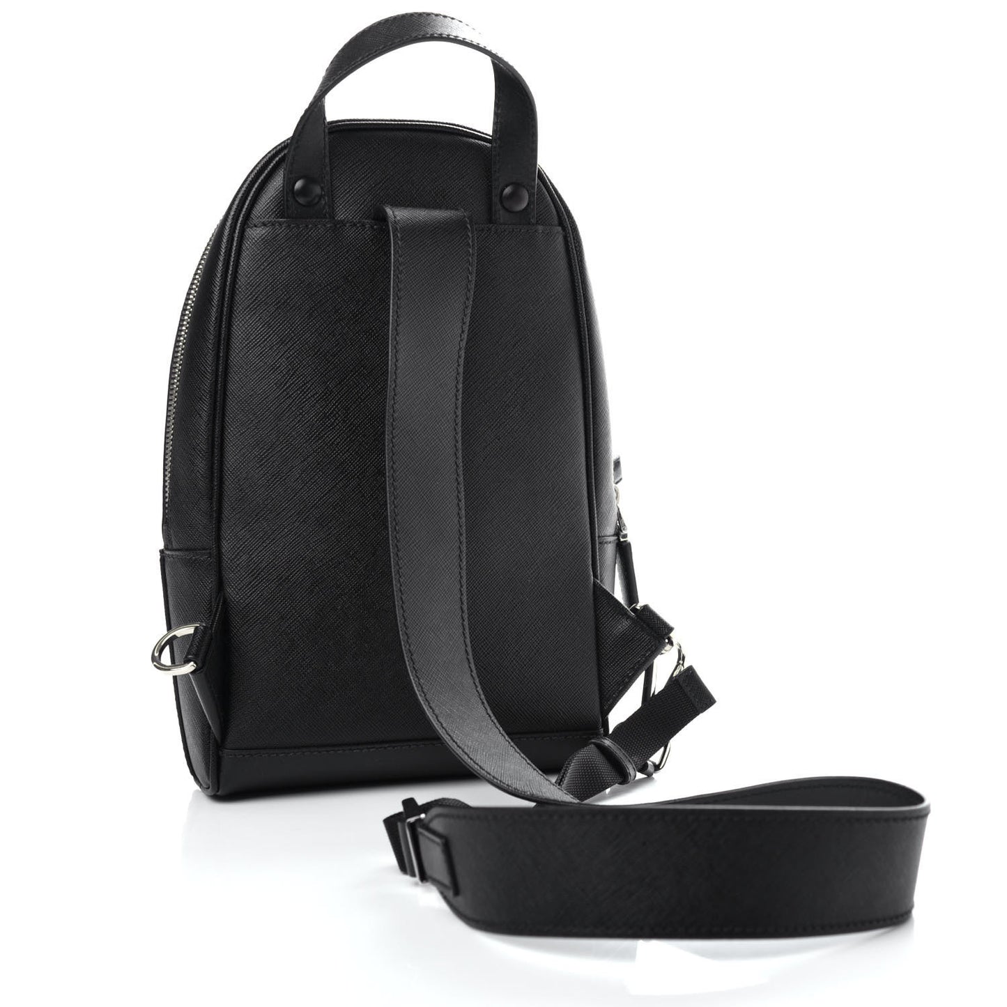 Saffiano Sling Backpack Black