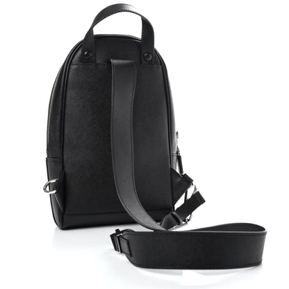 Prada Saffiano Sling Backpack Black 3 of 9