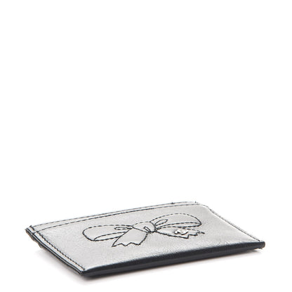 Chanel Lambskin Bow CC Card Holder Black 4 of 7