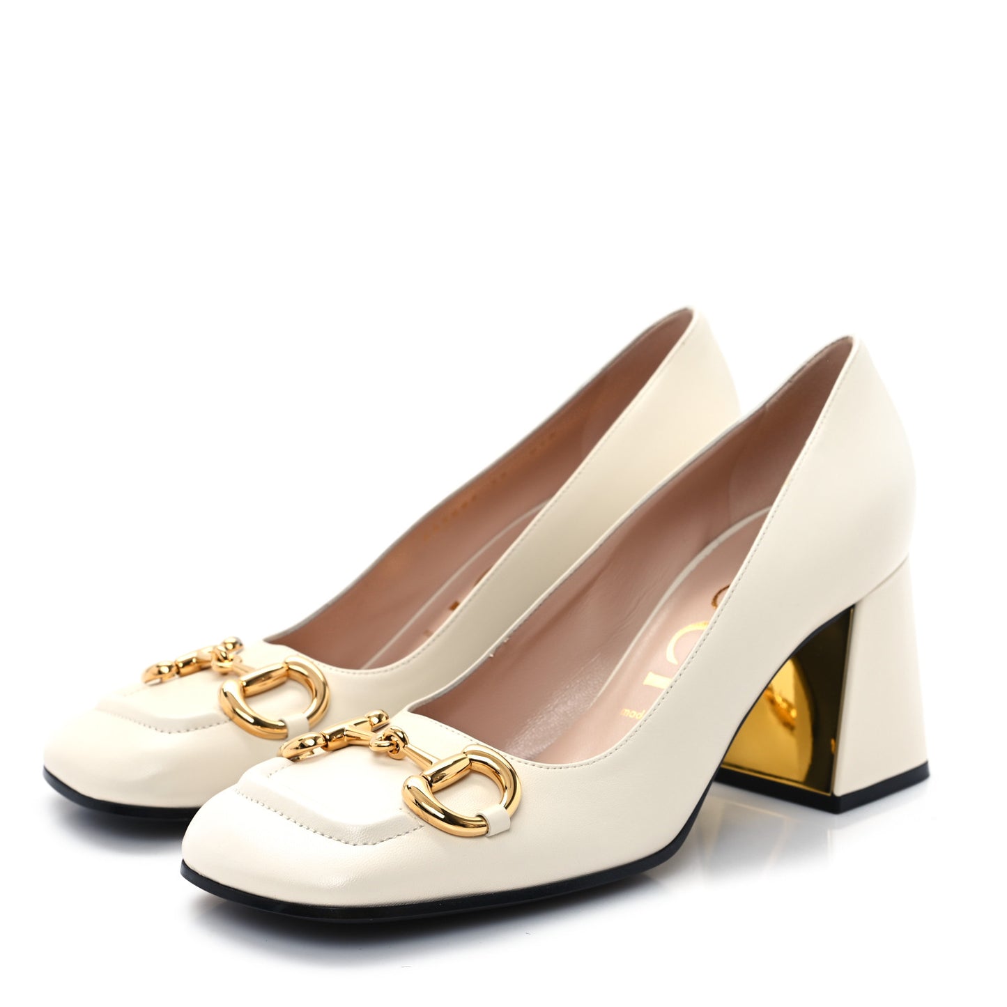 Malaga Kid Horsebit 75mm Pumps 39 Mystic White