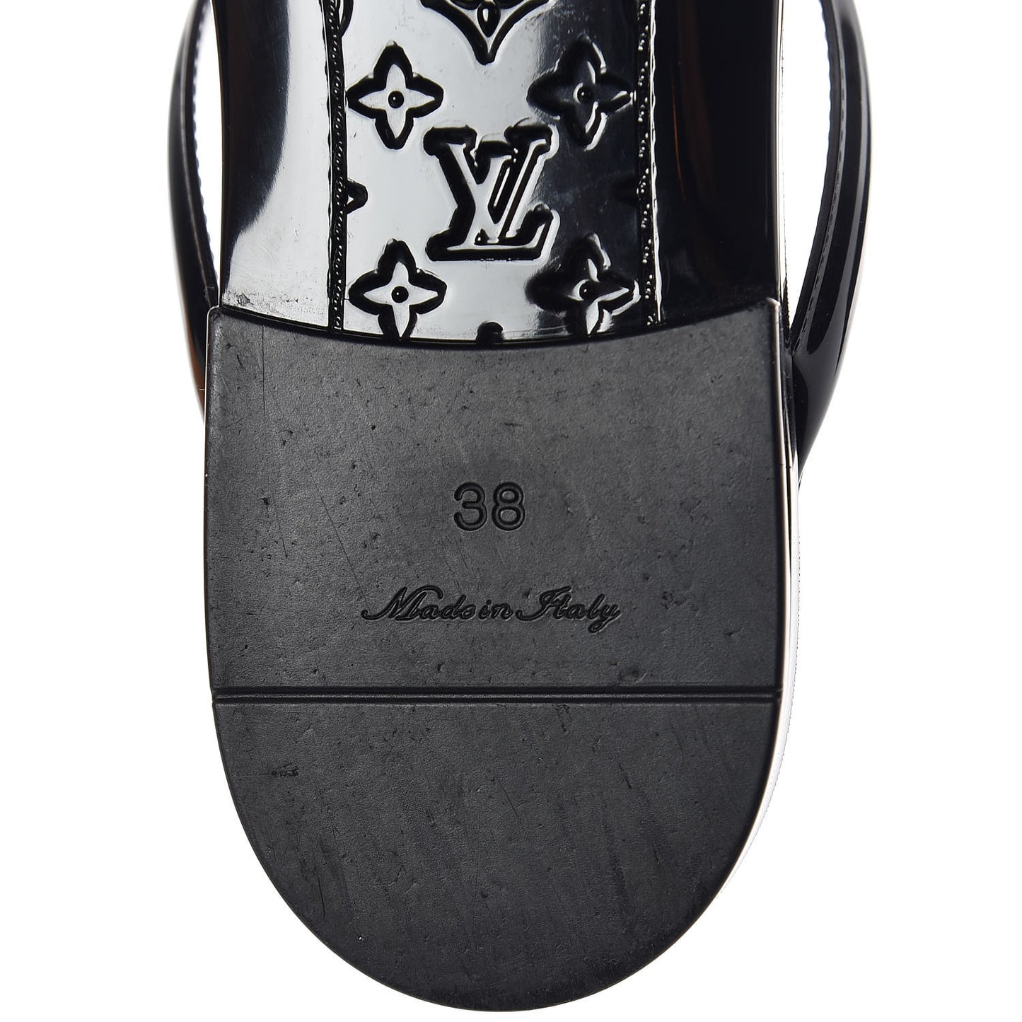 Patent Seastar Thong Sandals 38 Black