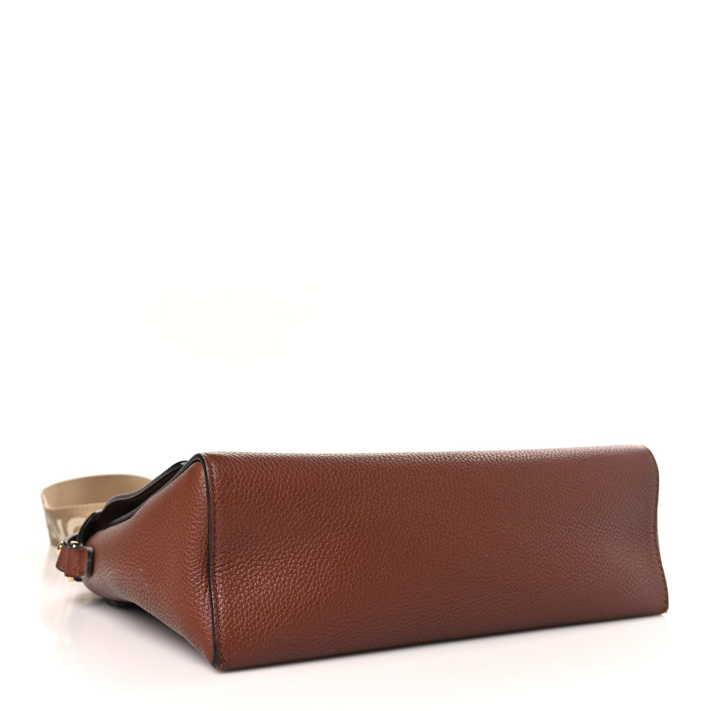 Grainy Calfskin Vintage Check Note Crossbody Bag Malt Brown
