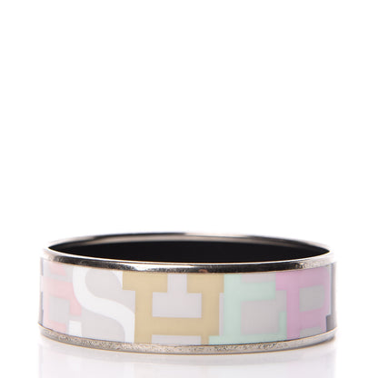 Hermes Enamel Printed Wide Capitales Bracelet 65 3 of 5