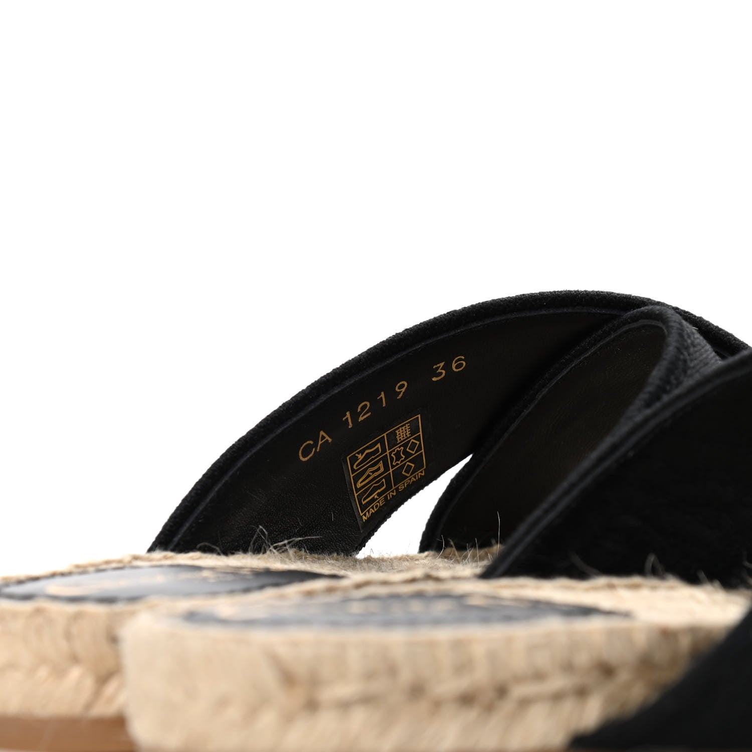 Christian Dior Canvas Embroidered Granville Espadrille Crisscross Flat Slide Sandals 36 Black 16 of 33