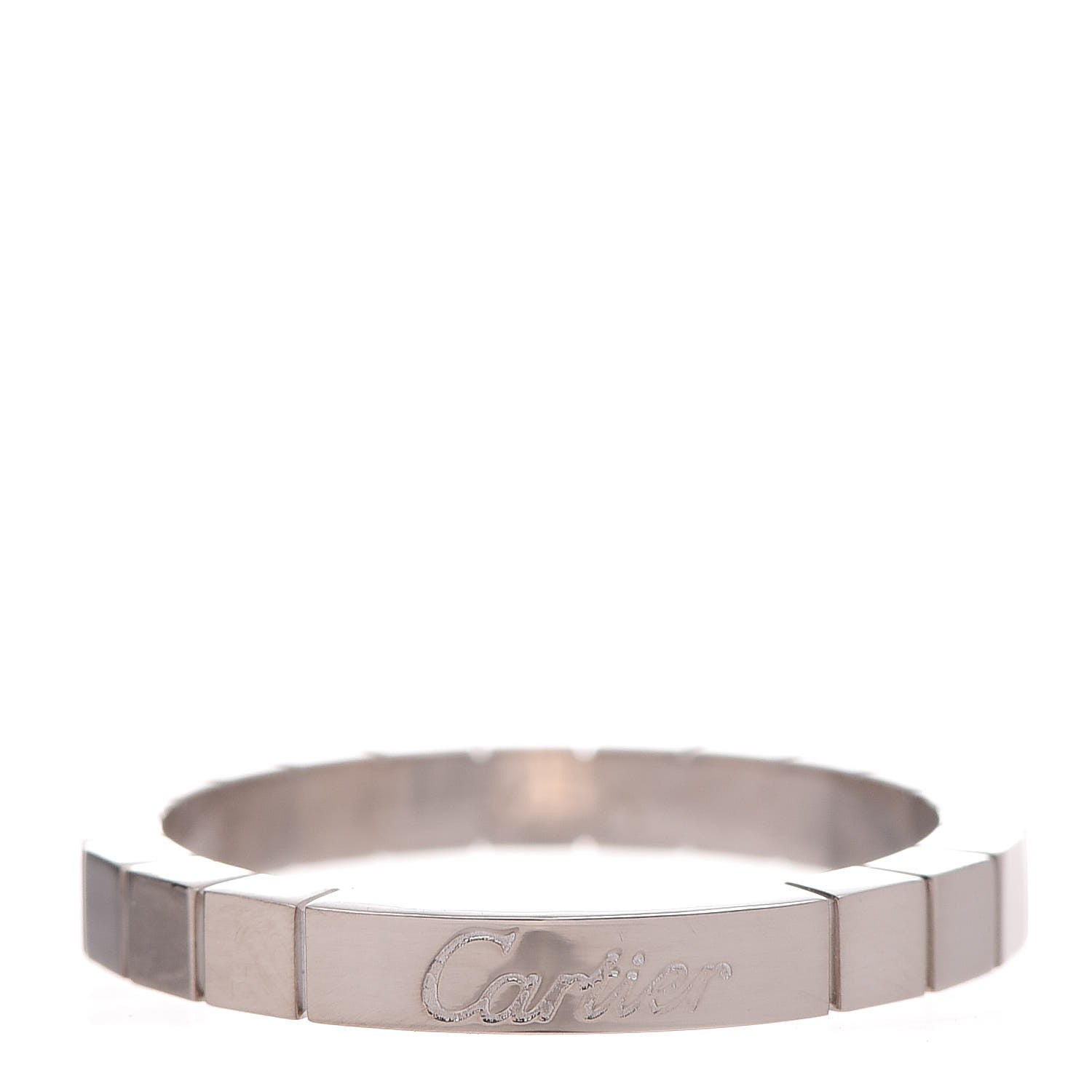 Cartier 18K White Gold Lanieres Ring 61 9.5 1 of 4