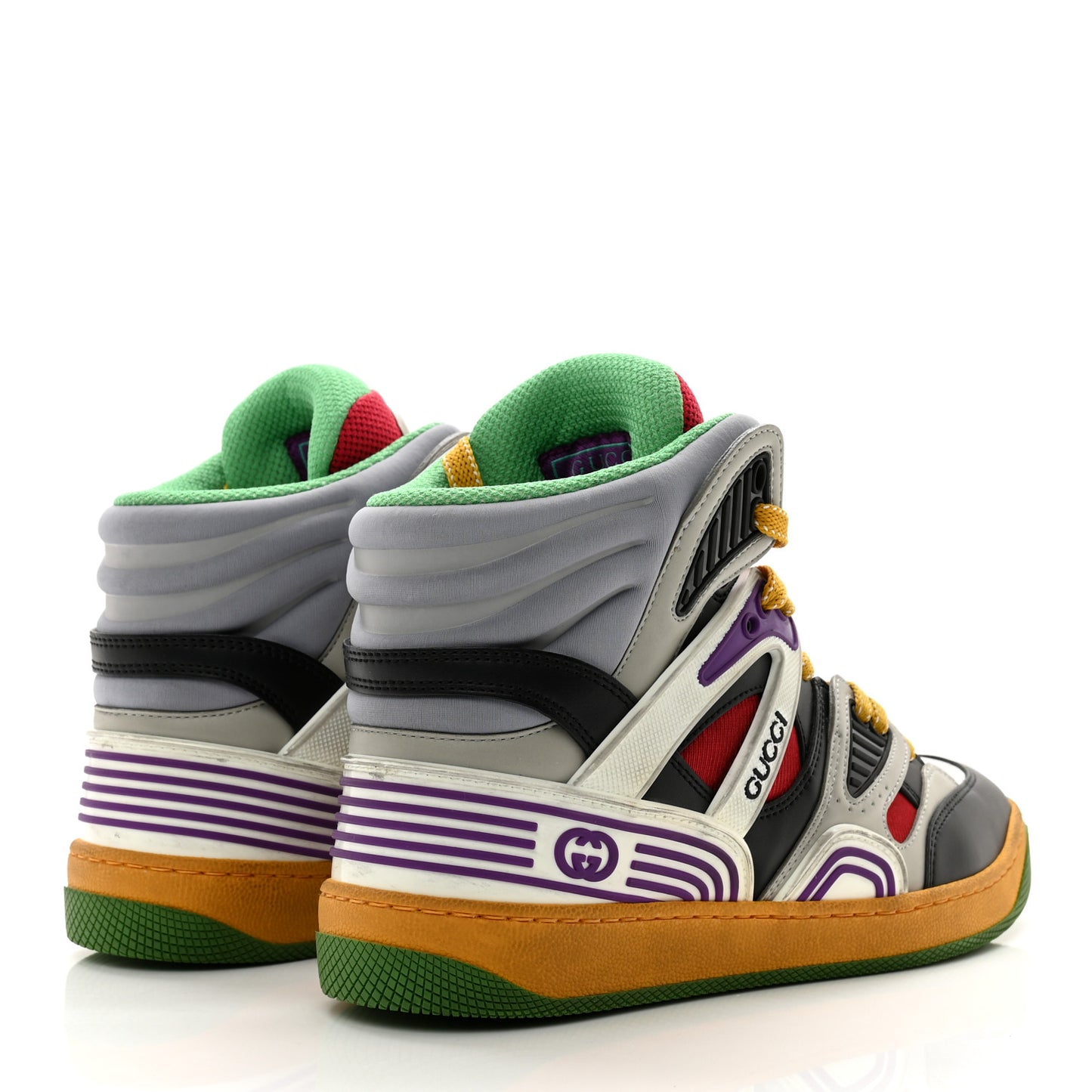Demetra Womens Basket High Top Sneakers 36.5 Black Great 36.5 White Grey Sky Hibiscus Red