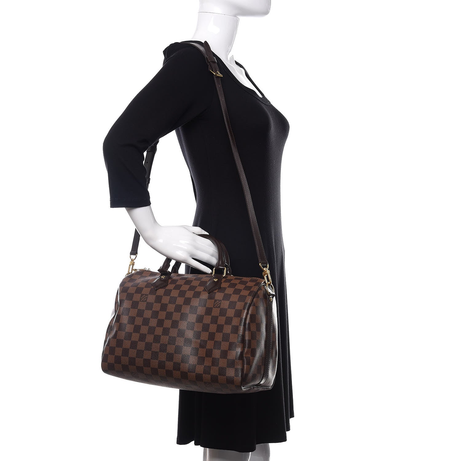Louis Vuitton Damier Ebene Speedy Bandouliere 30 2 of 11