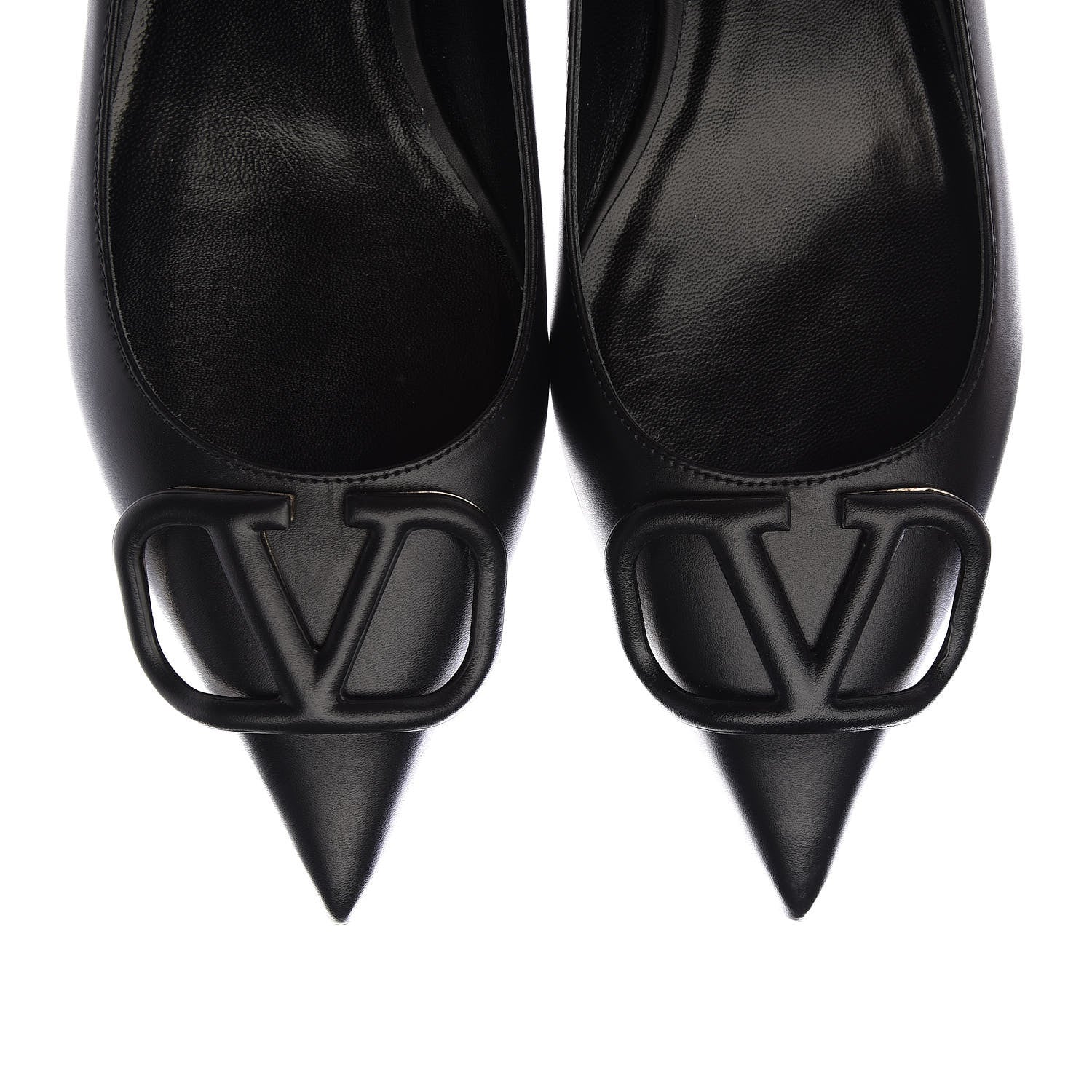 Valentino Garavani Nappa Vlogo Flats 38 Black 5 of 11