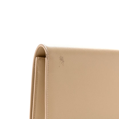 Saint Laurent SAINT LAURENT Grain De Poudre Classic Monogram Cassandre Clutch Nude Powder 8 of 10