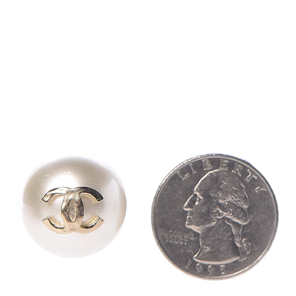 Chanel Pearl CC Large Earrings Gold 2 of 4