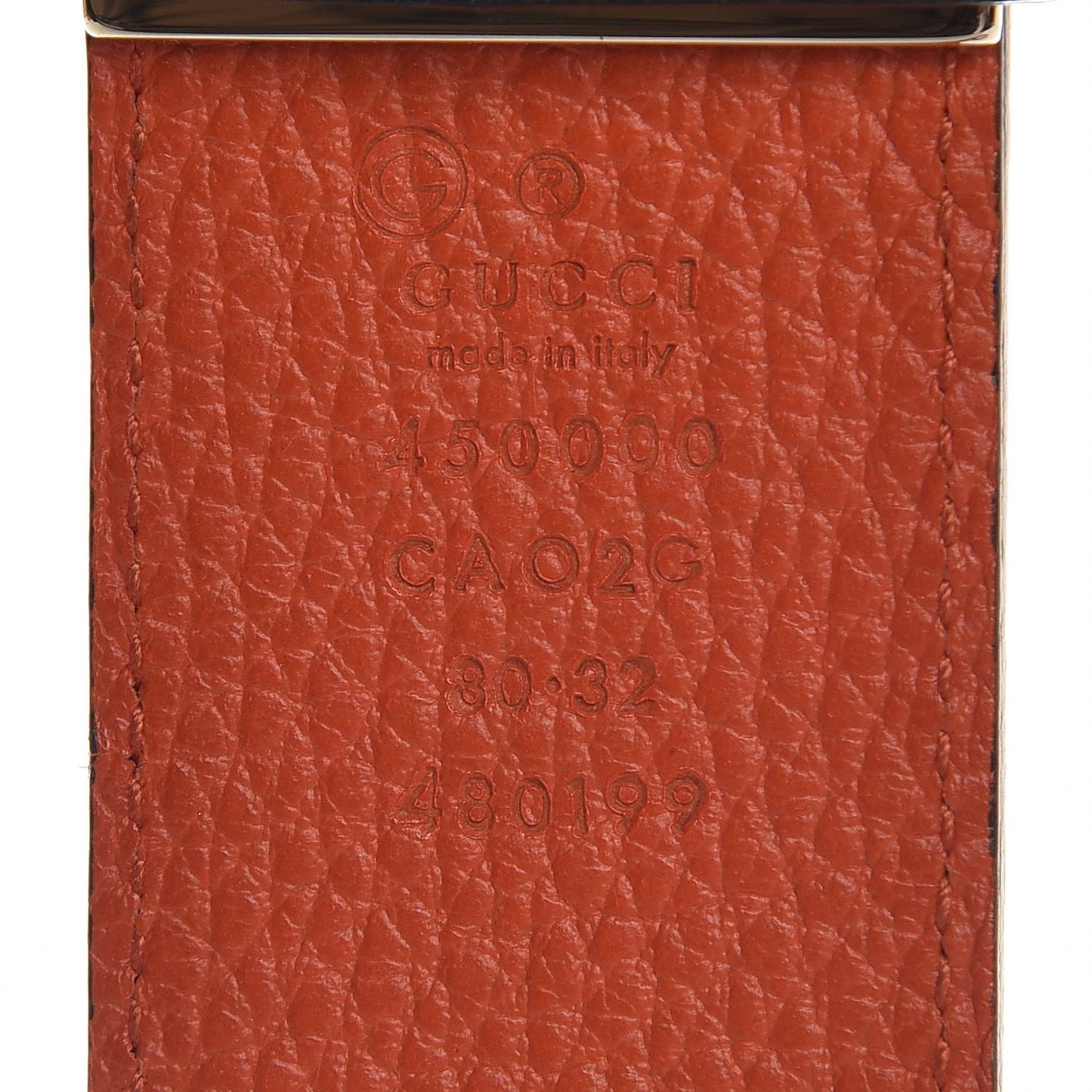 Calfskin 1973 Reversible Belt 80 32 Orange Black