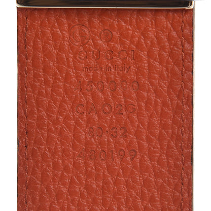 Gucci Calfskin 1973 Reversible Belt 80 32 Orange Black 4 of 6