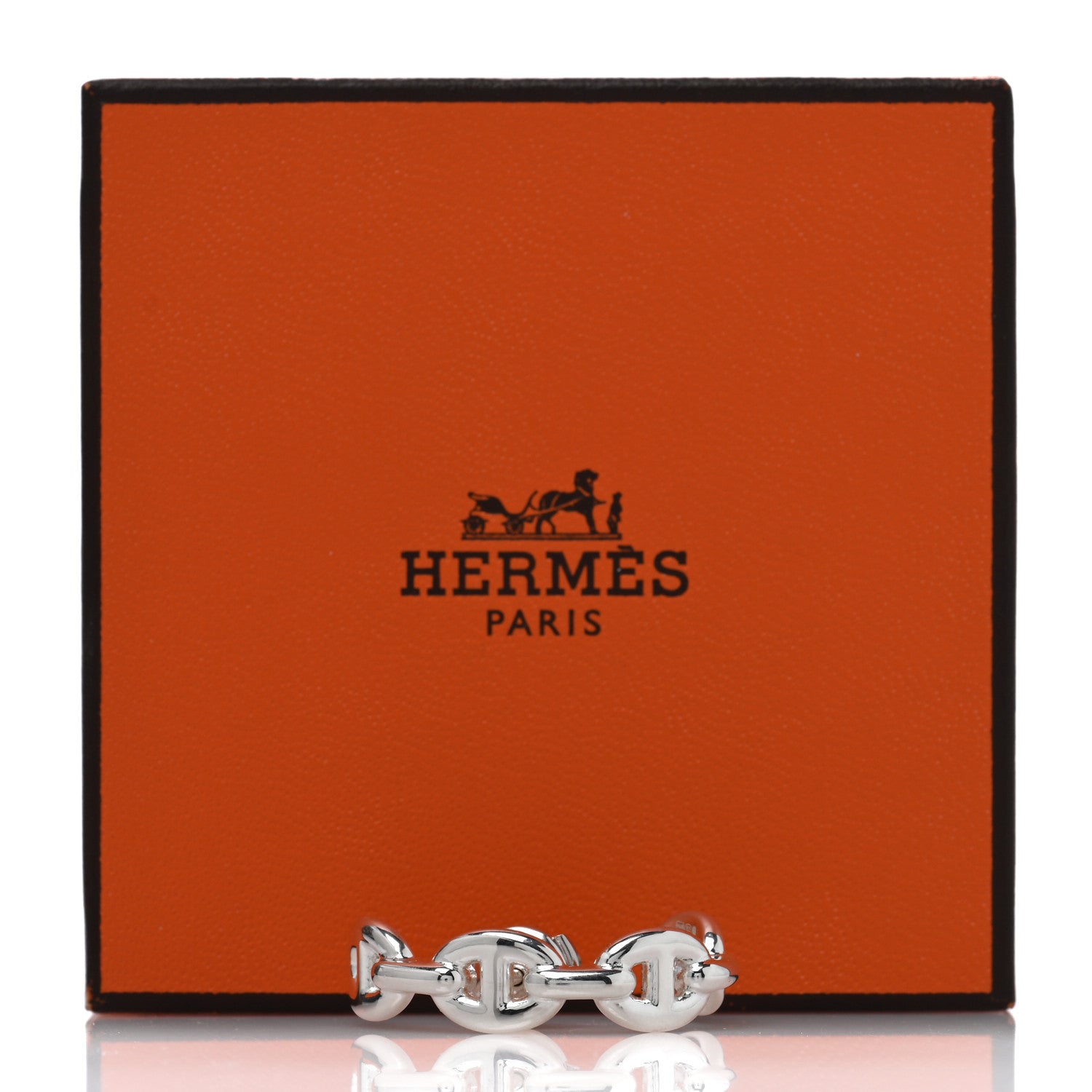 Hermes Sterling Silver Chaine D'Ancre Enchainee Single Climber Earring 5 of 5