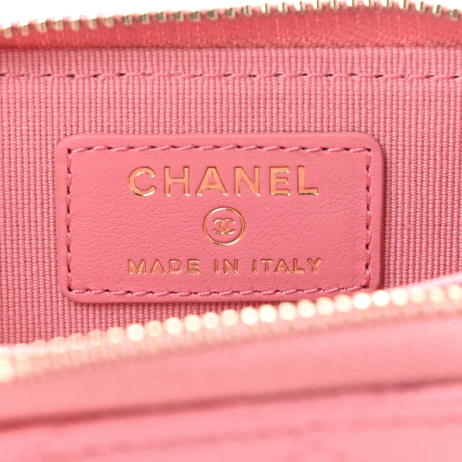 Chanel Caviar Quilted Zip Card Holder Pink 6 of 8