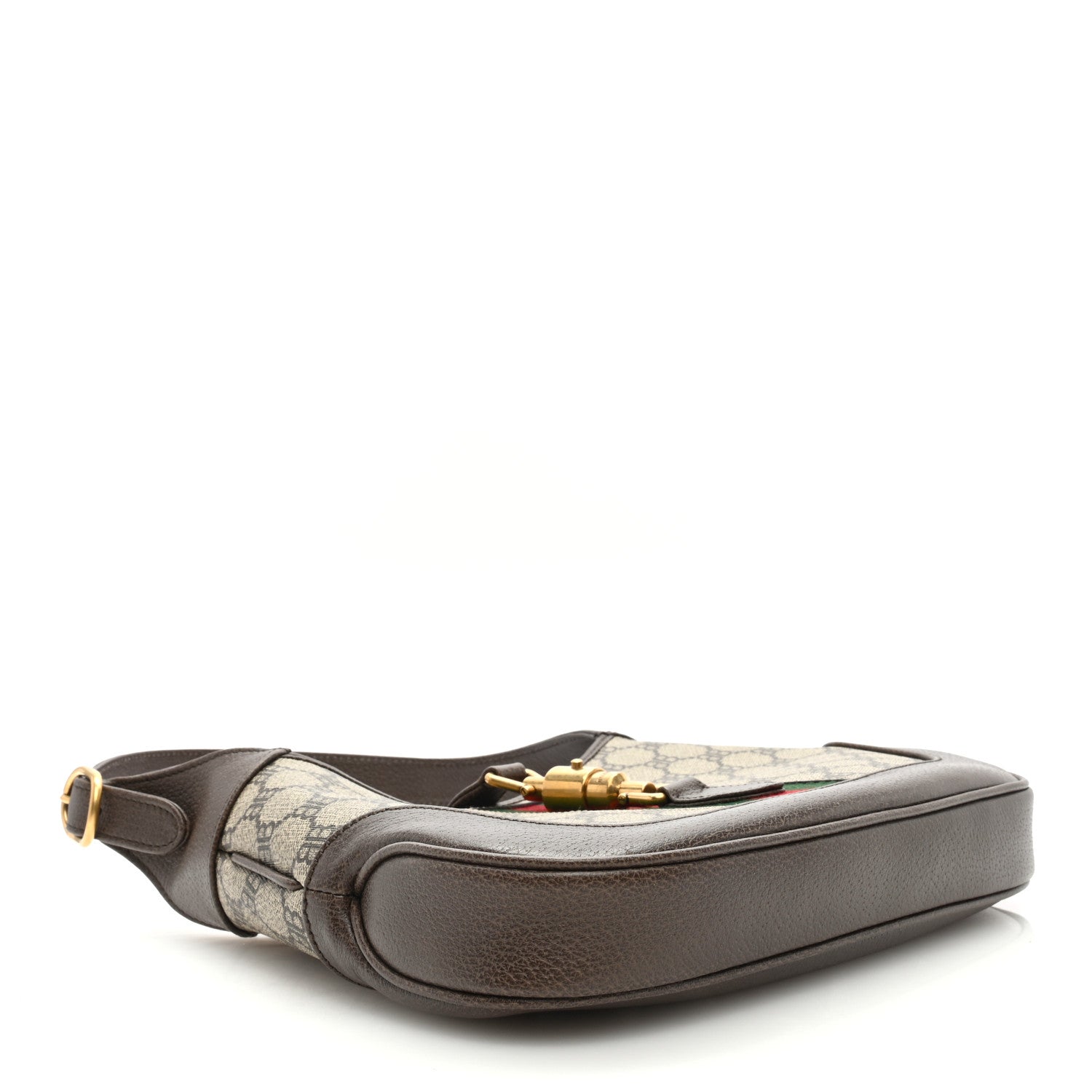 Gucci X BALENCIAGA BB Supreme Monogram Calfskin Web Small Jackie 1961 Hobo Beige Ebony 4 of 9