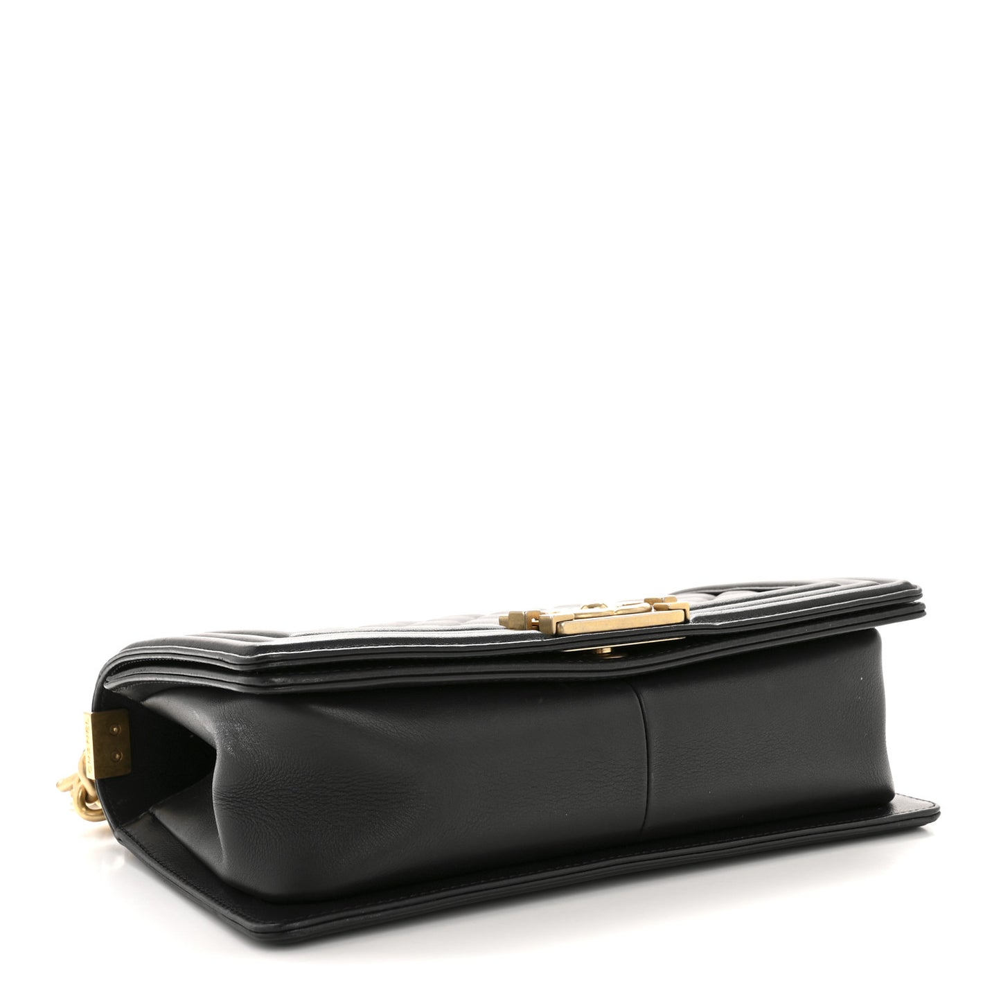 Calfskin Quilted Medium Boy Flap Black
