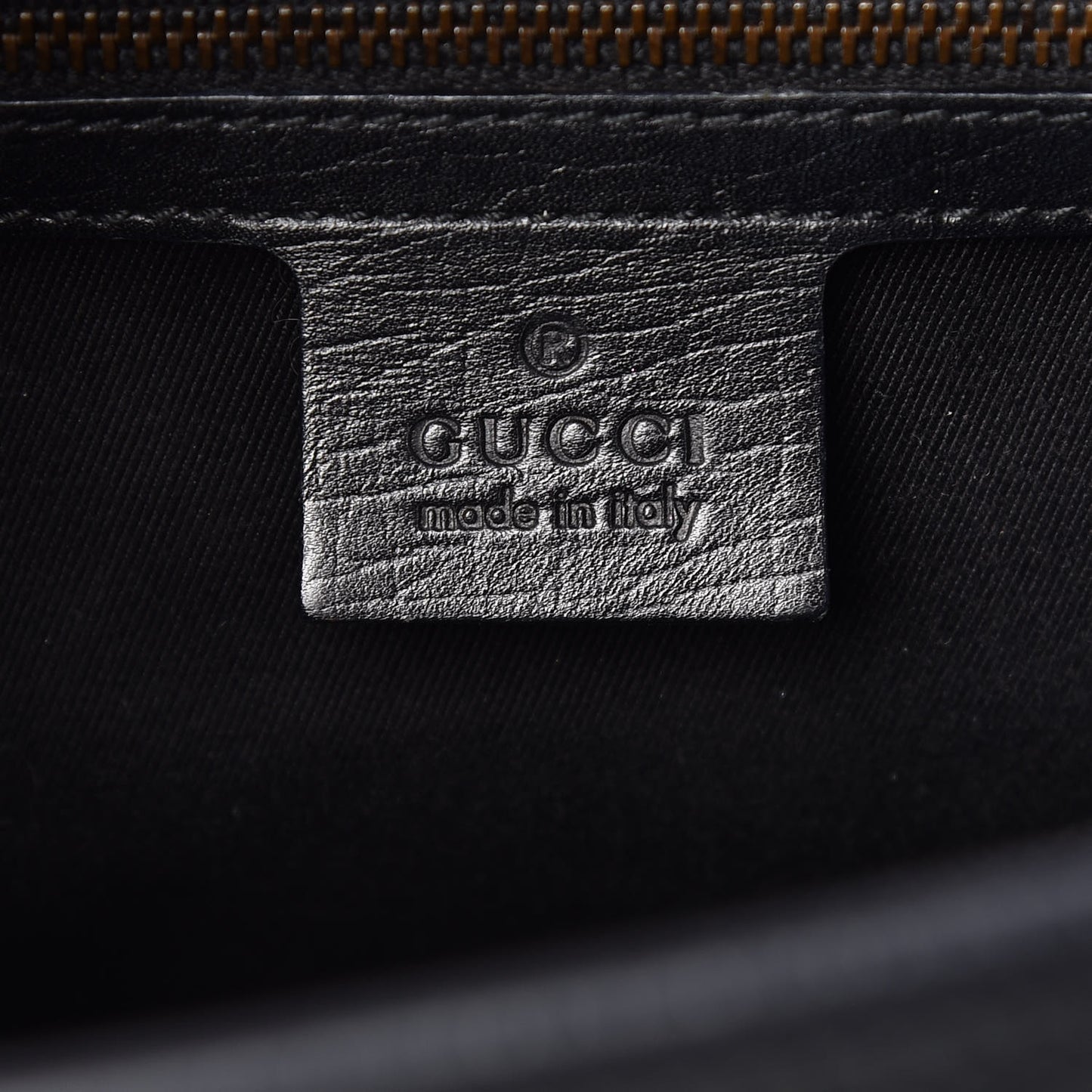 Calfskin Bamboo Bullet Satchel Black