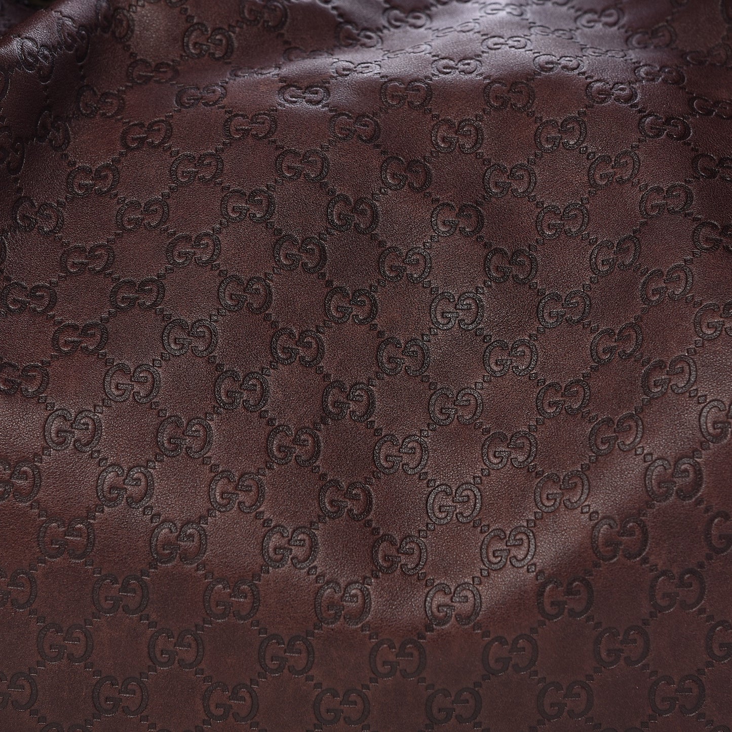 Guccissima Large Horsebit Chain Hobo Chocolate