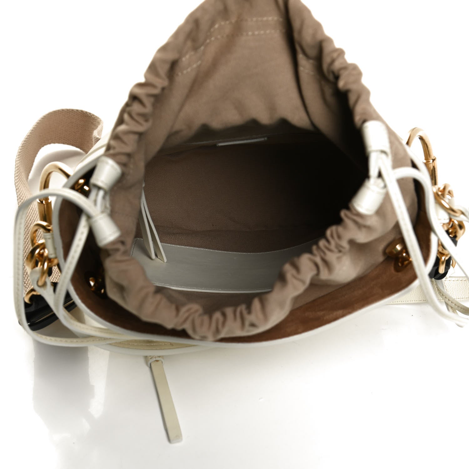 Chloe Smooth Calfskin Small Roy Bucket Bag Natural White 5 of 12