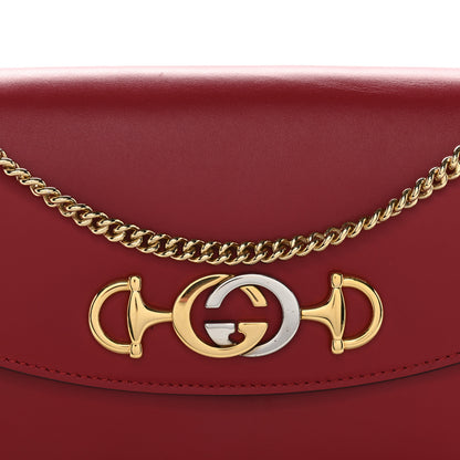 Gucci Smooth Calfskin Small Zumi Top Handle Shoulder Bag Hibiscus Red 8 of 14