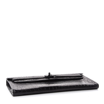 Hermes Matte Niloticus Crocodile Kelly Cut Pochette So Black 4 of 6